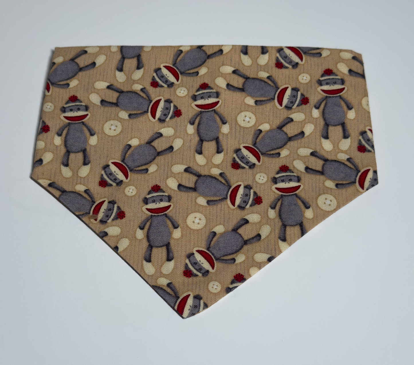 Sock Monkey Mischief Dog Bandana 🐵🧦